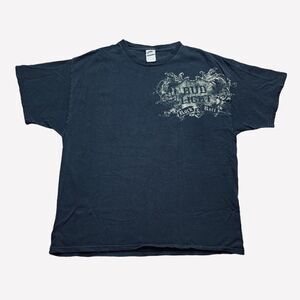 Bud Light Rock & Roll XL TShirt Graphic Tee Black Delta Pro Weight Thrashed Worn